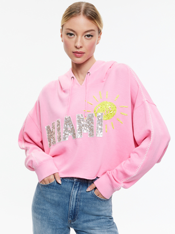 BALLET SLIPPER-SUNNY BOXY CROPPED HOODIE