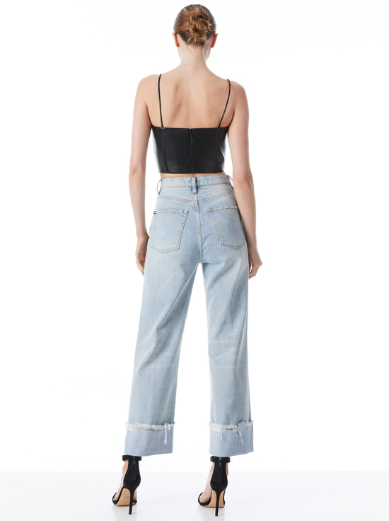 BLACK-PEARLE VEGAN BUSTIER