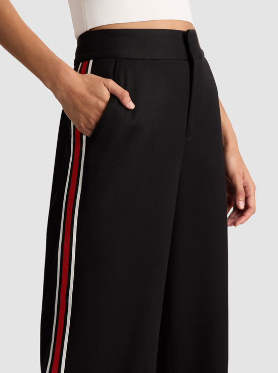 BLACK-DYLAN PANT WITH SIDE STRIPE