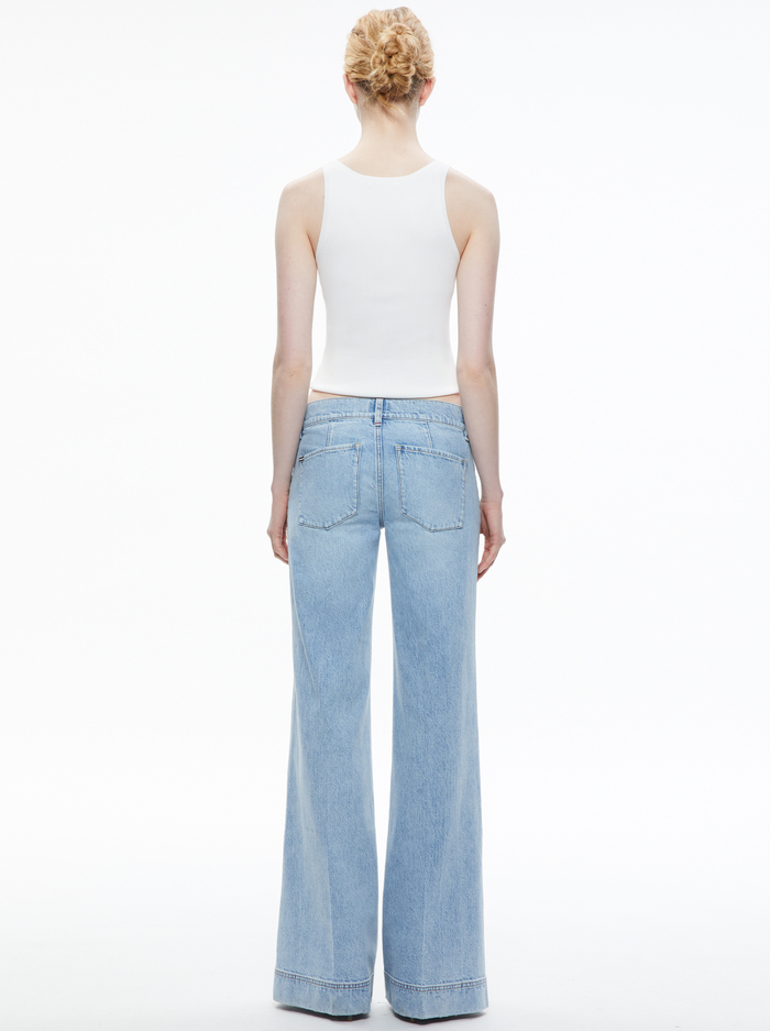 BRIAN PATCH POCKET WIDE LEG JEAN - ROCKSTAR BLUE image 1 - ALICE + OLIVIA