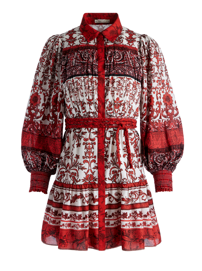 TIFFIE PUFF SLEEVE MINI DRESS - FATAL ATTRACTION OFF WHITE image 5 - Alice And Olivia