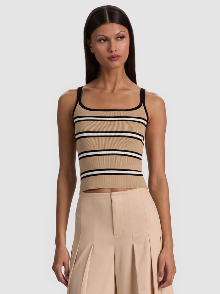 SHANA TANK - BEACH DAY STRIPE SM - ALICE + OLIVIA