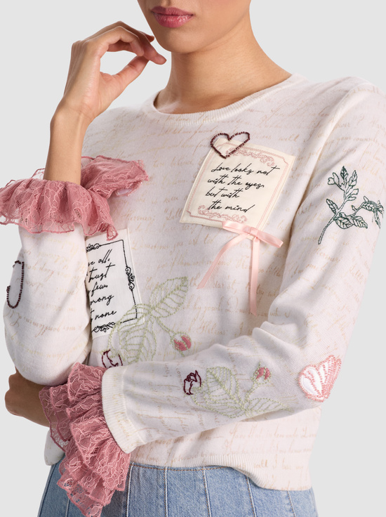 ECRU MULTI-CAROLANN PULLOVER