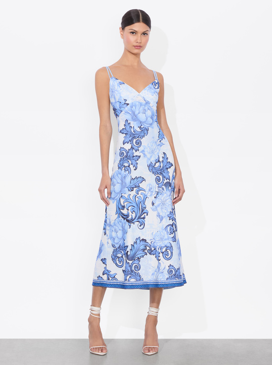 SCROLL SYMPHONY-KIRO SLIP DRESS