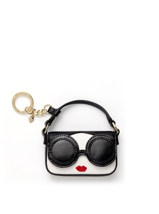 BLACK/OFF WHITE MULTI-STACEFACE ALICIA KEYCHARM