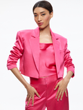 SHAN BOXY OVERSIZED CROPPED BLAZER - CANDY