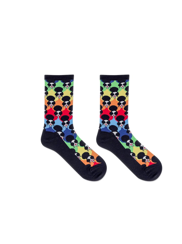A+O X HOTSOX CREW SOCKS - MULTI image 1 - Alice And Olivia