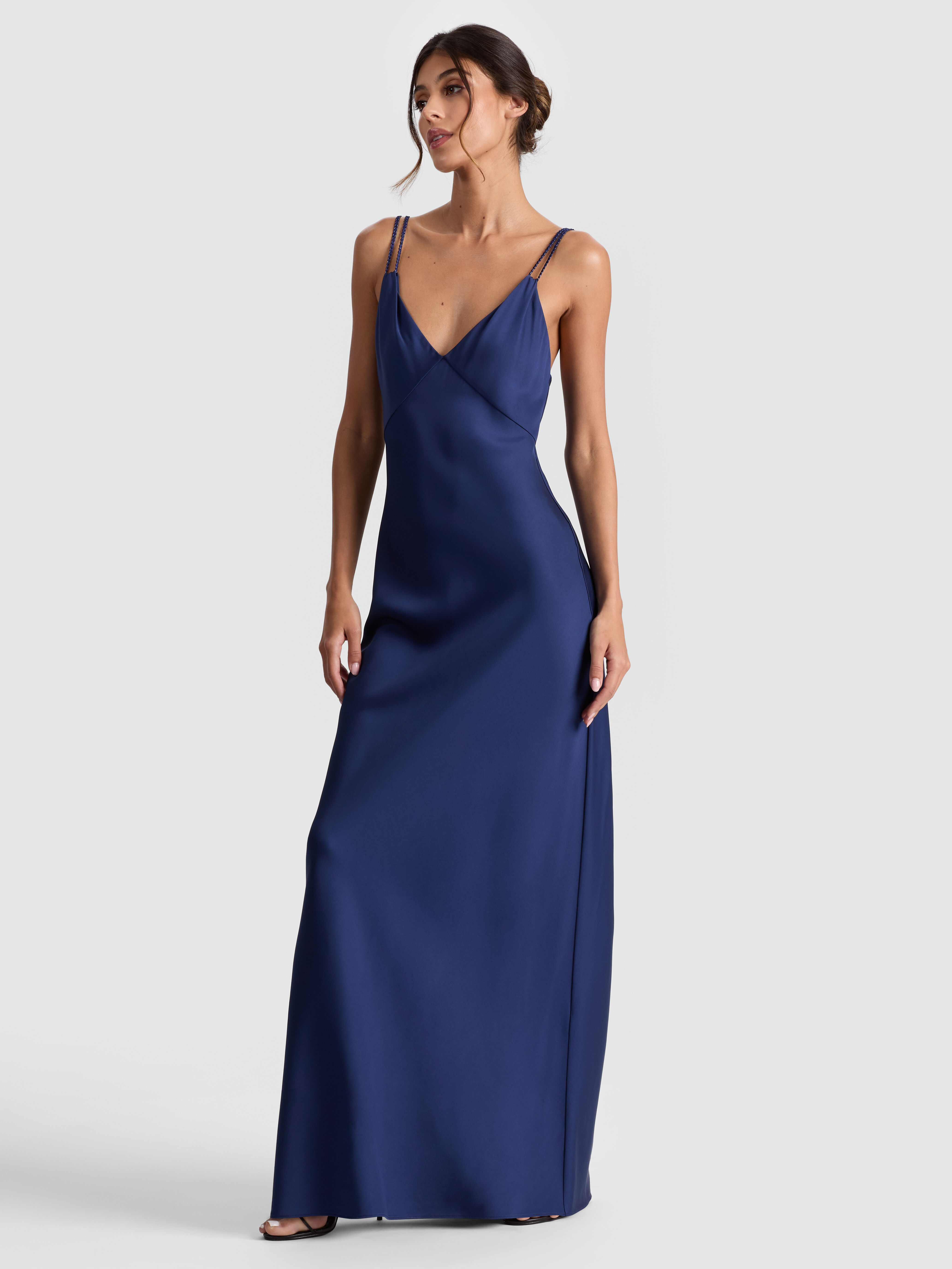 Dani Midi Dress In Blooming Wild Indigo | Alice + Olivia