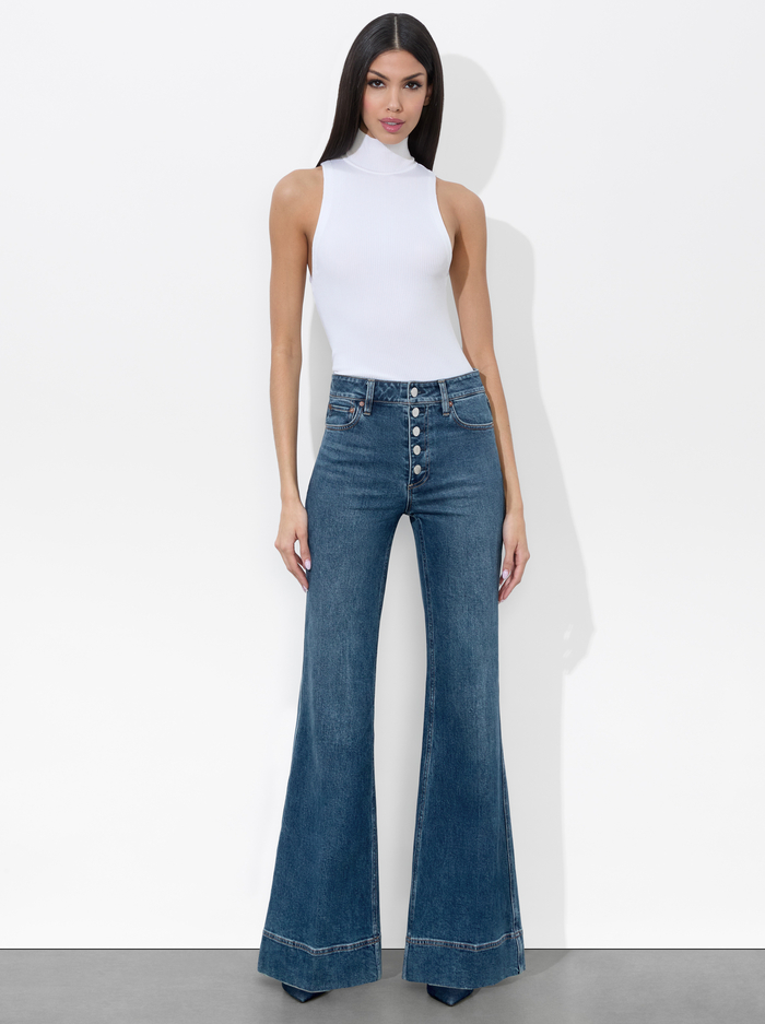 MISSA EXPOSED BUTTON JEAN - LOLA BLUE image 1 - Alice And Olivia