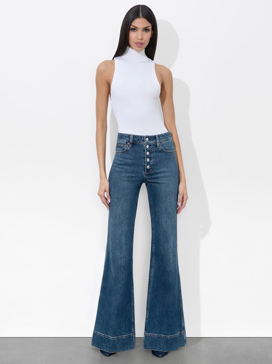 LOLA BLUE-MISSA EXPOSED BUTTON JEAN