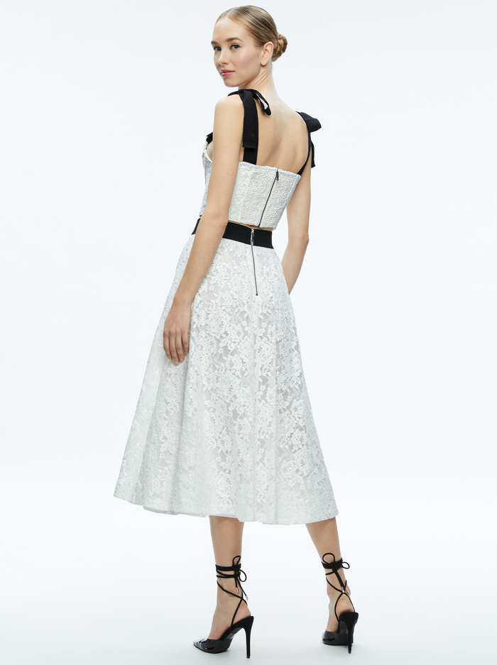 CLARA BOW STRAP BUSTIER CROP TOP - OFF WHITE image 1 - Alice And Olivia