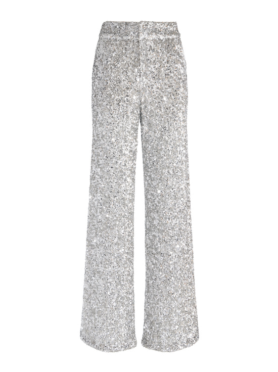SILVER-MAME SEQUIN PANT