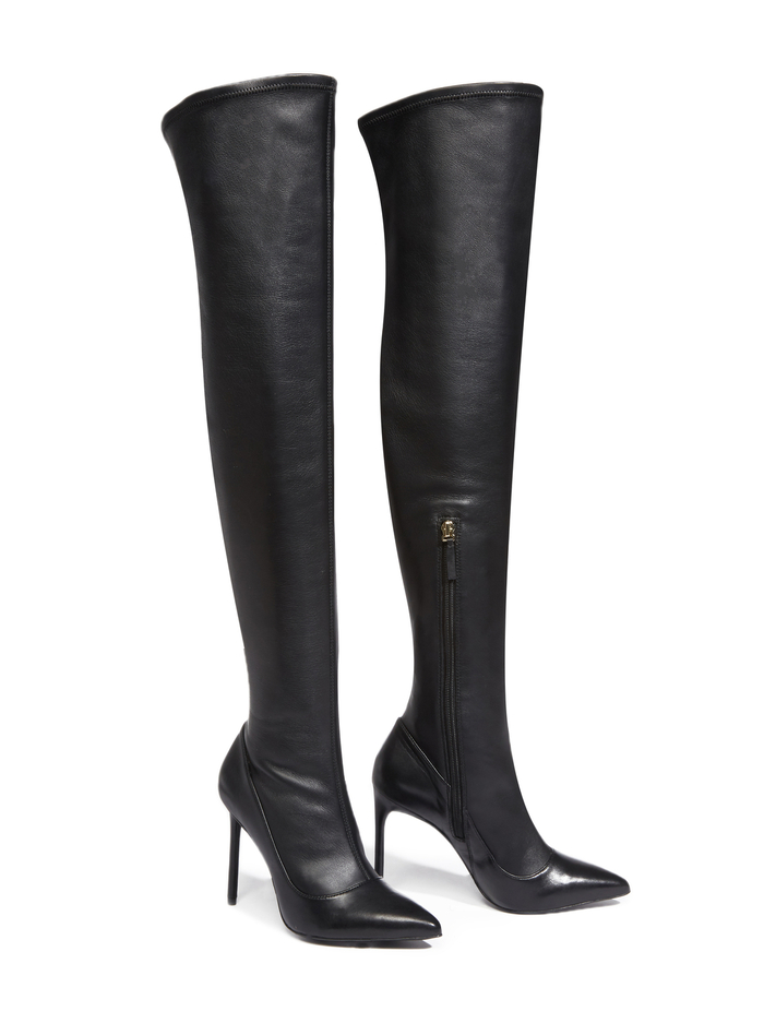 CLAYVEE LEATHER BOOT - BLACK image 1 - Alice And Olivia