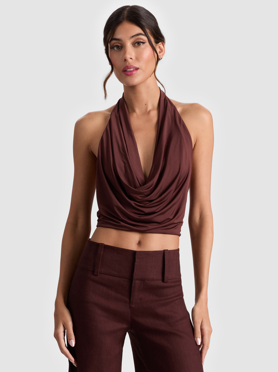 MOCHA-AYANNA HALTER TOP