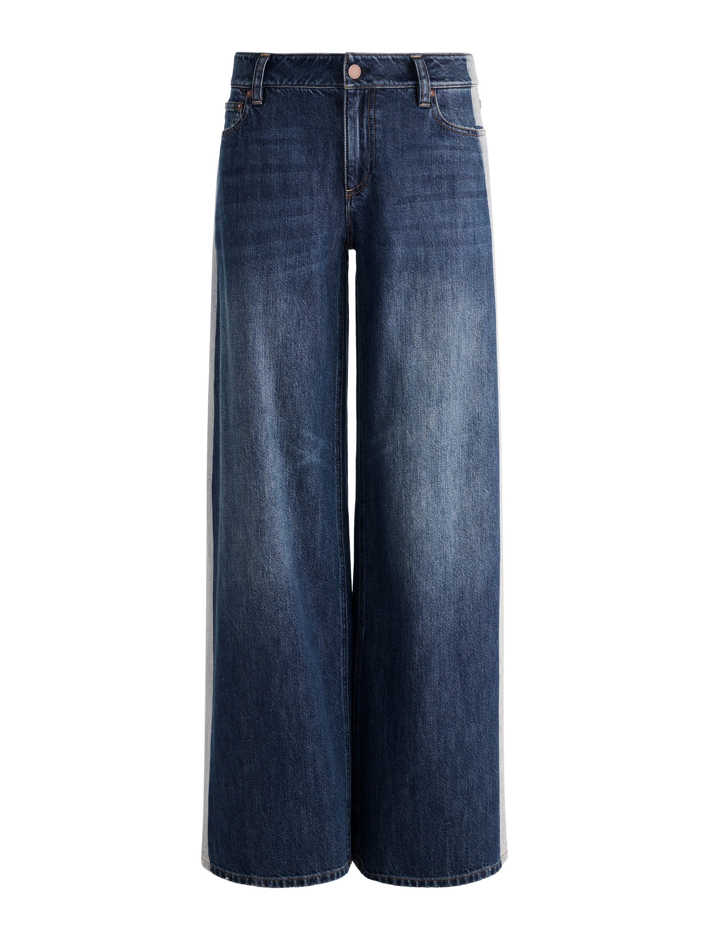 STU SIDE STRIPE JEAN in DANICA DARK INDIGO | ALICE + OLIVIA