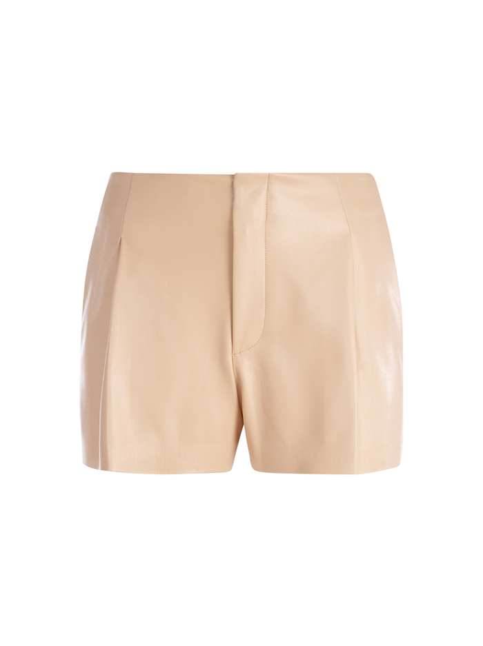 STEFFIE VEGAN LEATHER SHORT - ALMOND image 5 - Alice And Olivia