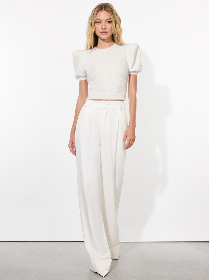 CIARA PUFF SLEEVE SWEATER - SOFT WHITE image 5 - Alice And Olivia