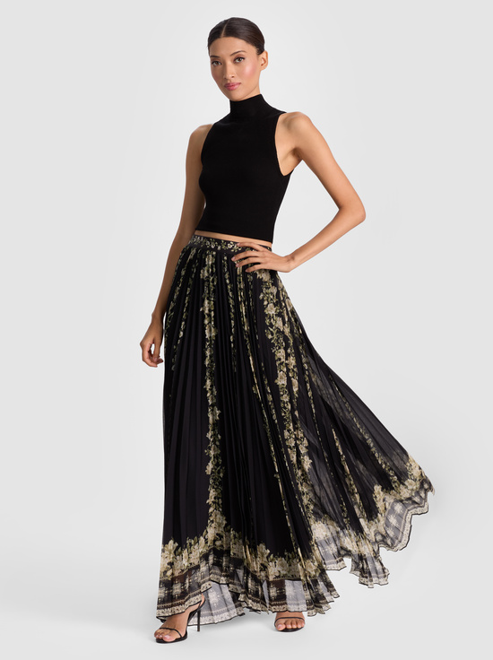 FREE FALLING-KATZ PLEATED MAXI SKIRT