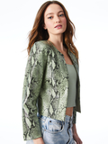 KIDMAN LEATHER JACKET - SAGE