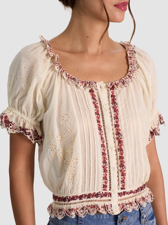 ORCHARD GLOW-MCLAINE PUFF SLEEVE BLOUSE