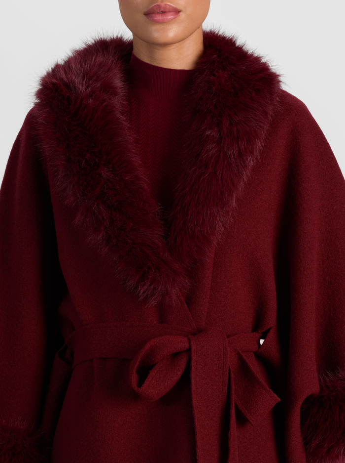 JOANNE SWEATER COAT - OXBLOOD image 3 - Alice And Olivia