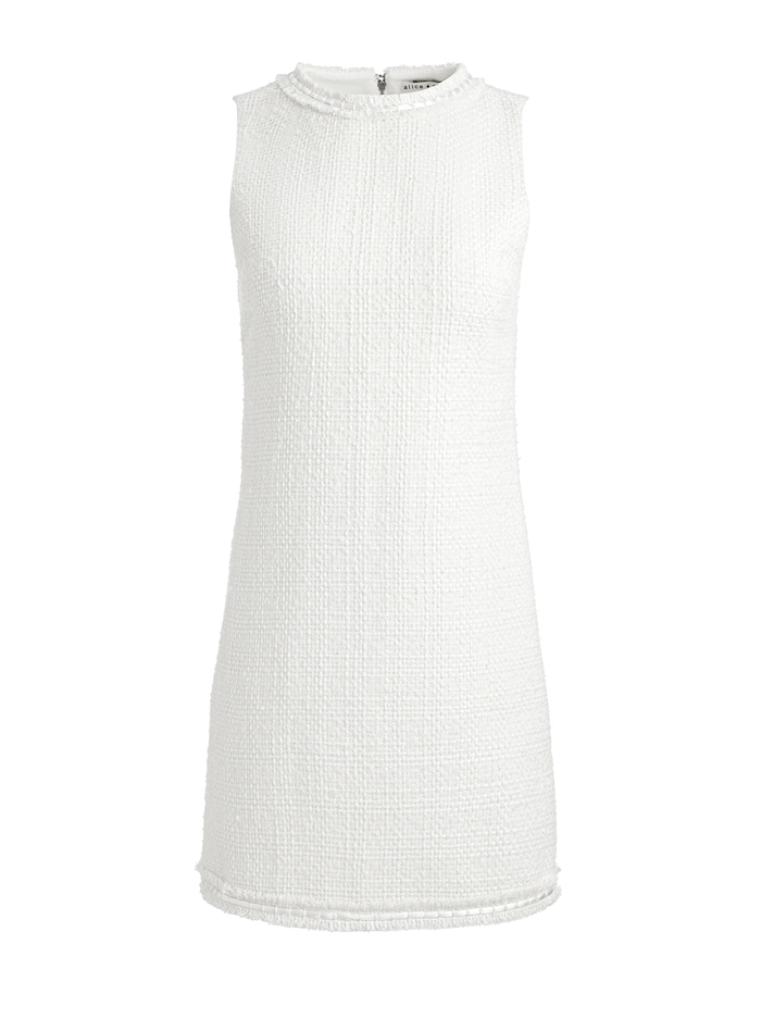 COLEY MINI DRESS - OFF WHITE/OATMEAL image 5 - Alice And Olivia