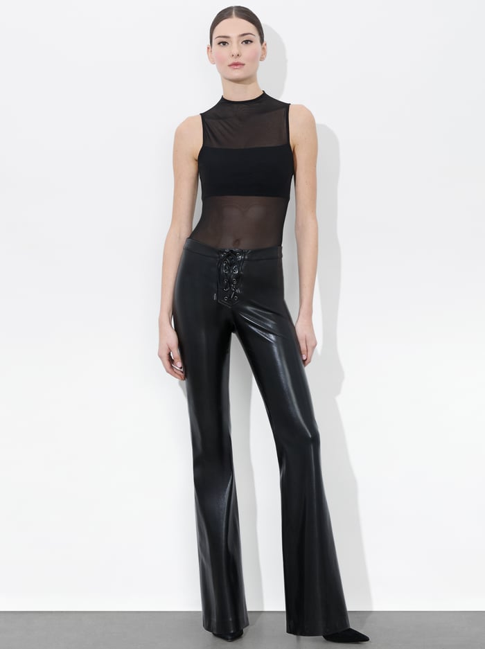 RAVYN VEGAN PANT - BLACK image 1 - Alice And Olivia