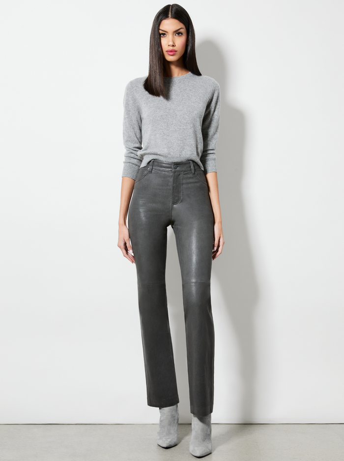 AMAZING LEATHER PANT - CHARCOAL image 4 - Alice And Olivia