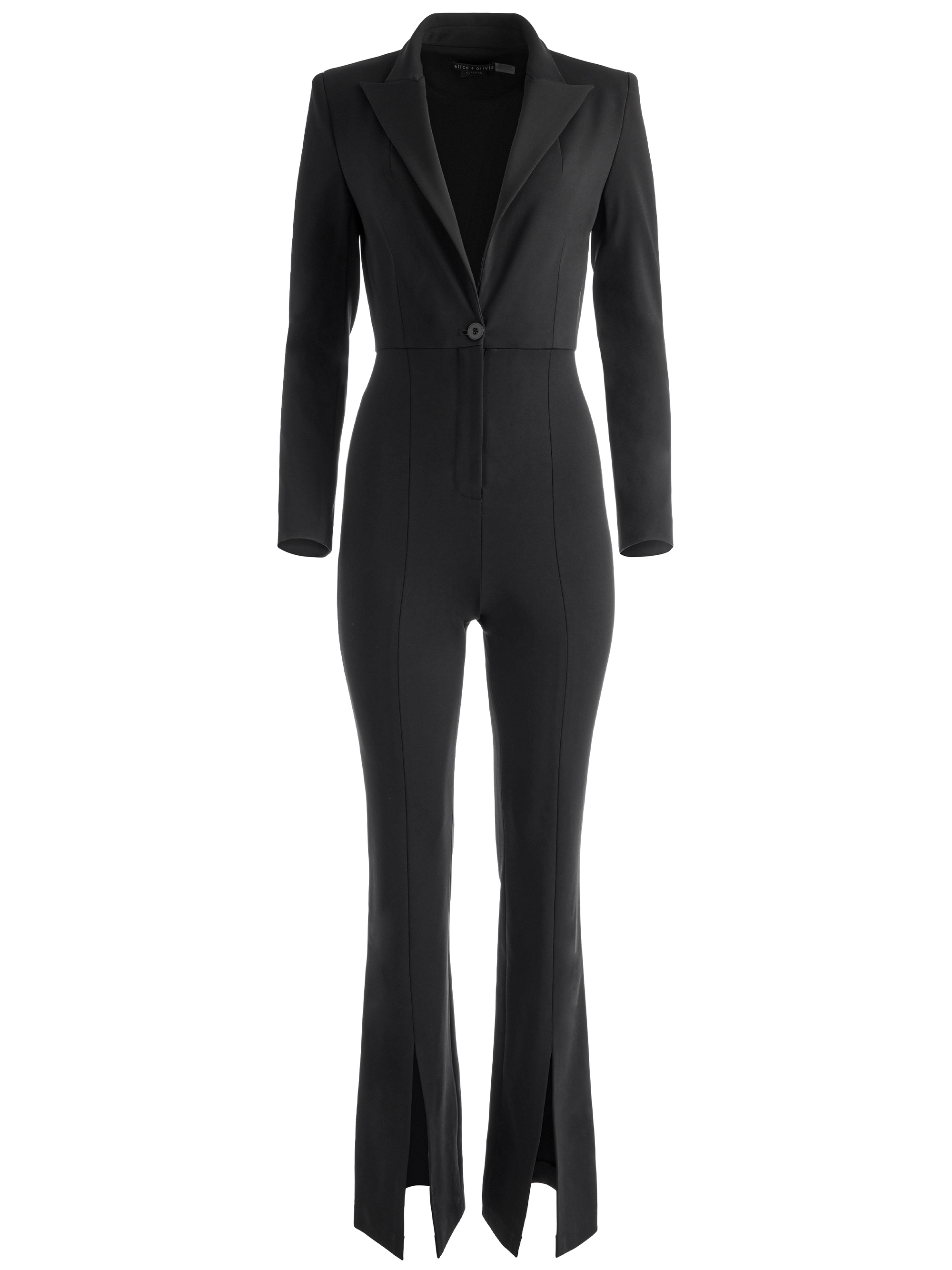 Donovan Blazer Fitted Jumpsuit In Black | Alice And Olivia