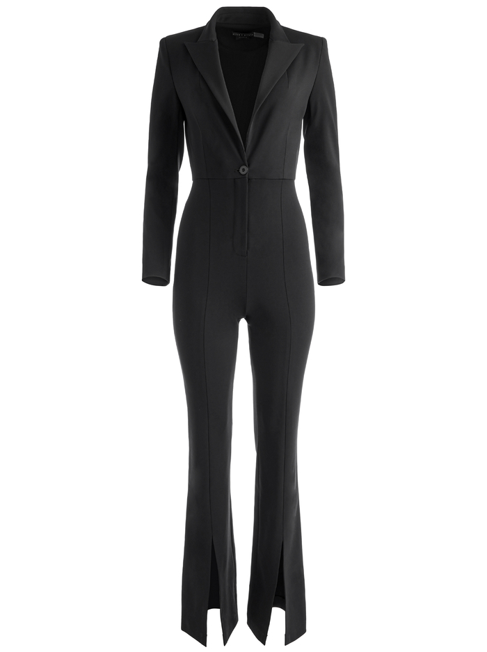 Donovan Blazer Fitted Jumpsuit In Black | Alice And Olivia