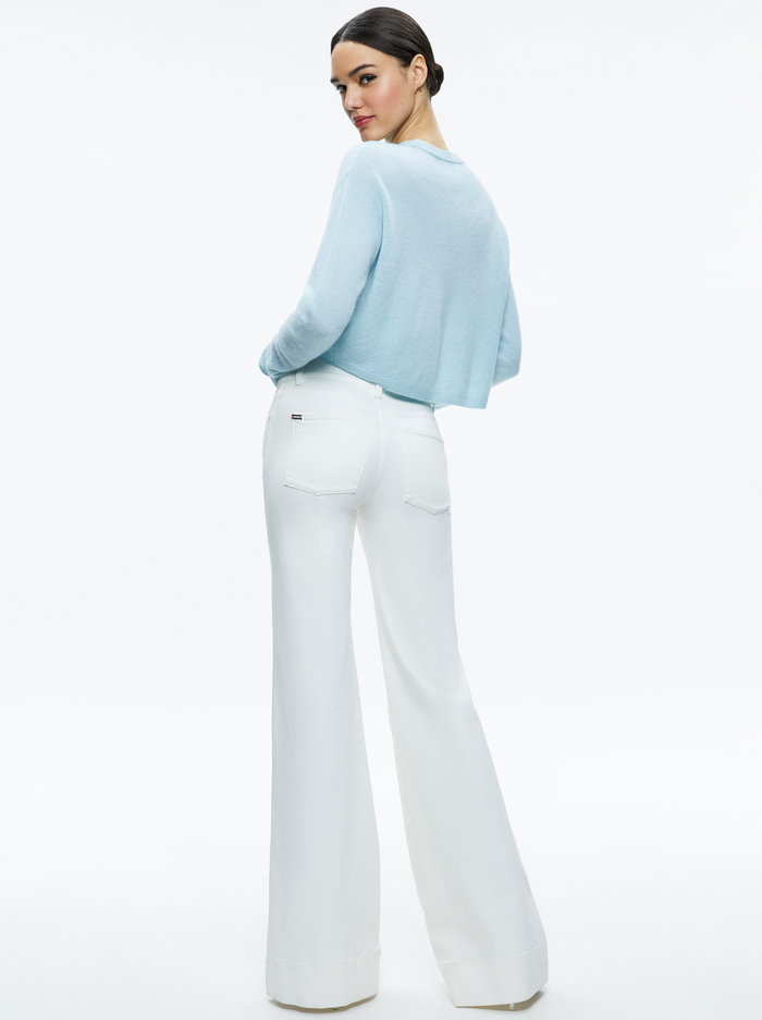 SHERRELL CASHMERE CREW NECK PULLOVER - SPRING SKY image 2 - Alice And Olivia