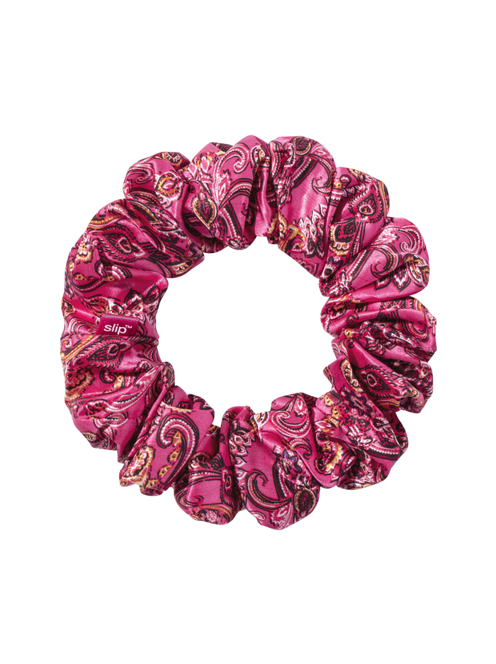 A+O x SLIP LARGE SCRUNCHIE - SPRING PAISLEY FRENCH ROSE - Alice And Olivia