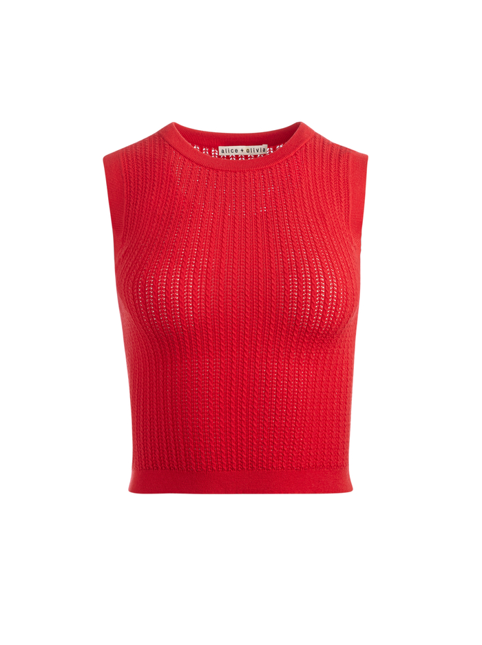 LAINE CREWNECK TANK - RUBY image 5 - ALICE + OLIVIA