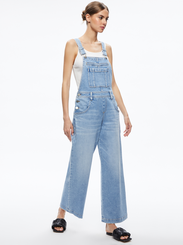 WESSON STRAIGHT LEG JEAN OVERALLS - MADDY BLUE - Alice And Olivia