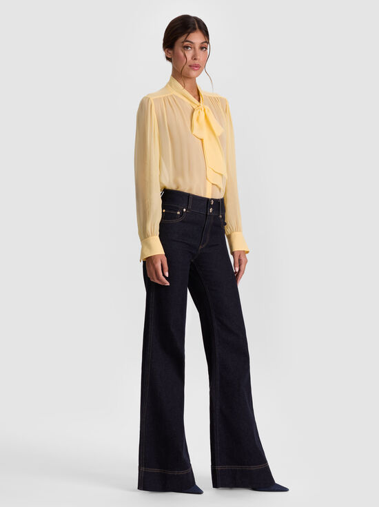 BUTTER-THAYER TIE NECK BLOUSE