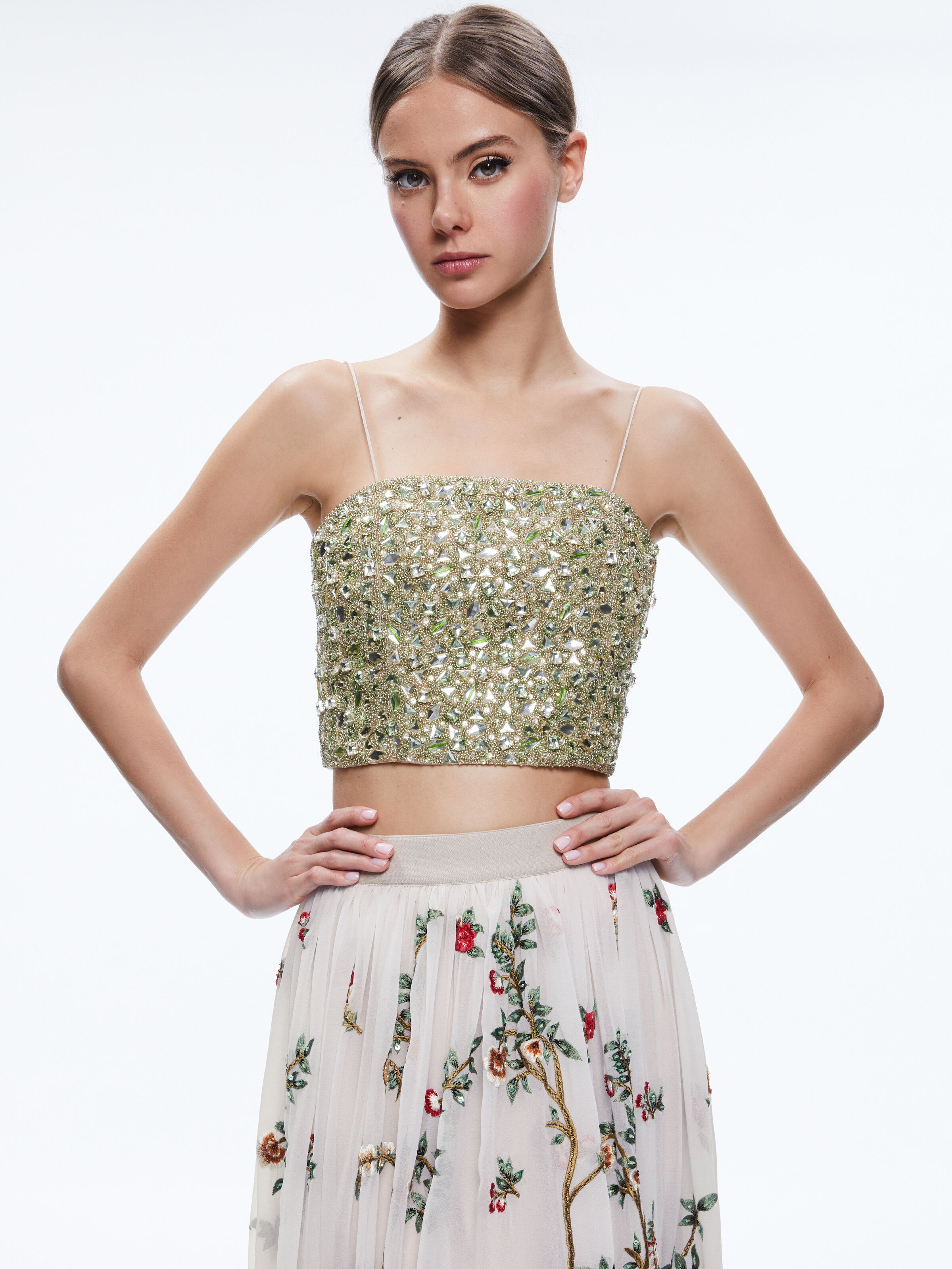 Alice and olivia sequin top online