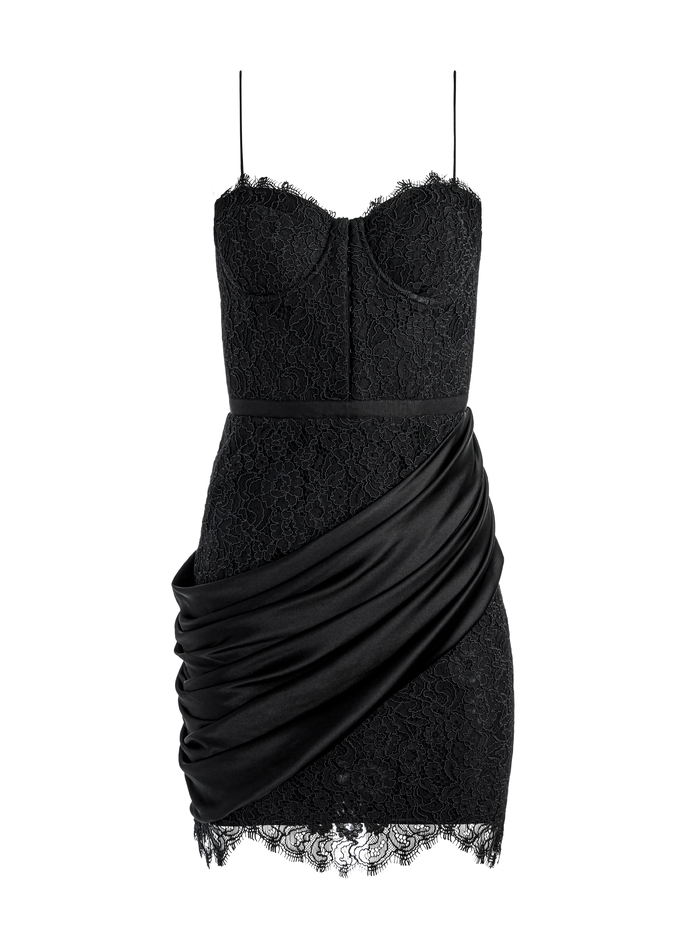 ROSE BUSTIER MINI DRESS - BLACK image 5 - Alice And Olivia