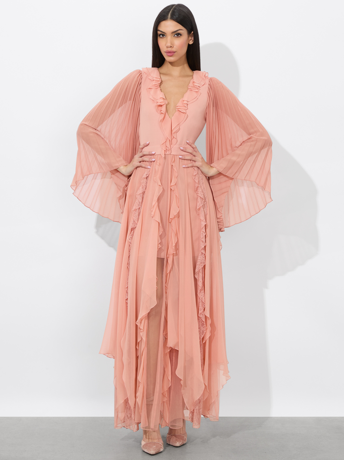 DAY SUNBURST SLEEVE MAXI DRESS - ROSE TAN image 7 - Alice And Olivia