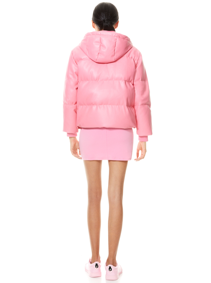 ROBINSON VEGAN LEATHER PUFFER - CALYPSO PINK image 1 - Alice And Olivia