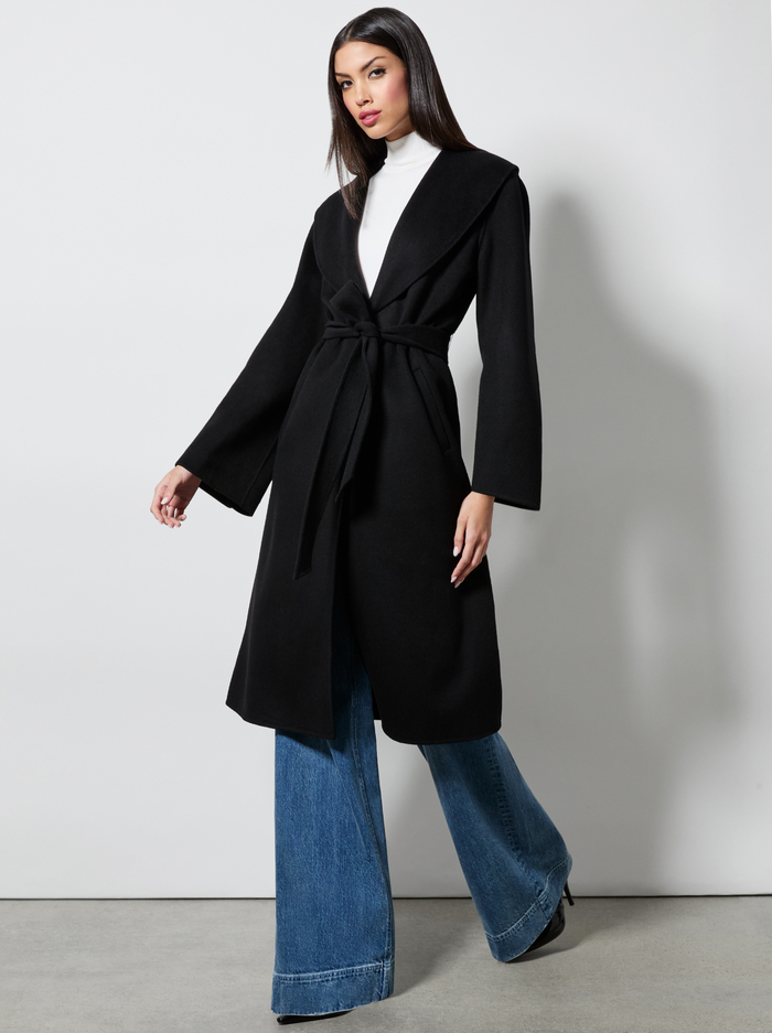 MARCELENE MIDI COAT - BLACK image 1 - Alice And Olivia