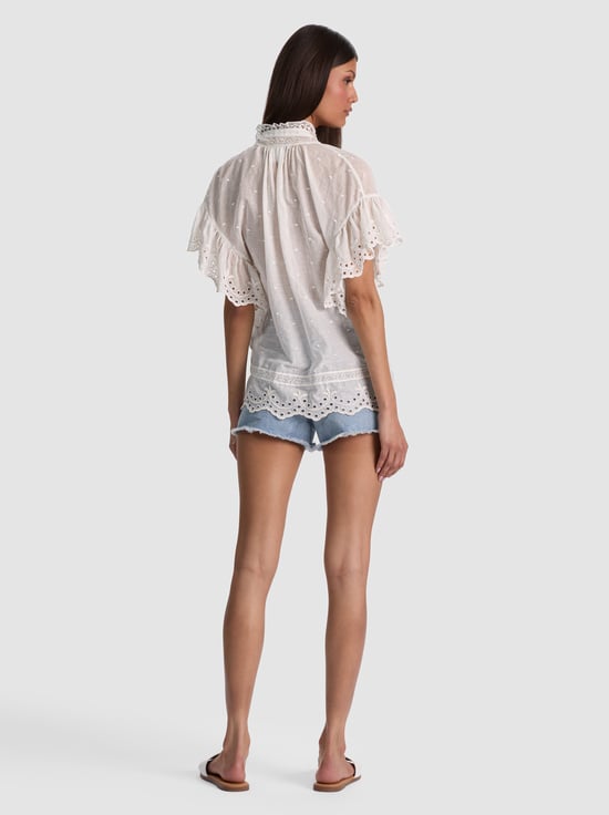 OFF WHITE-JULIUS EMBROIDERED TUNIC TOP