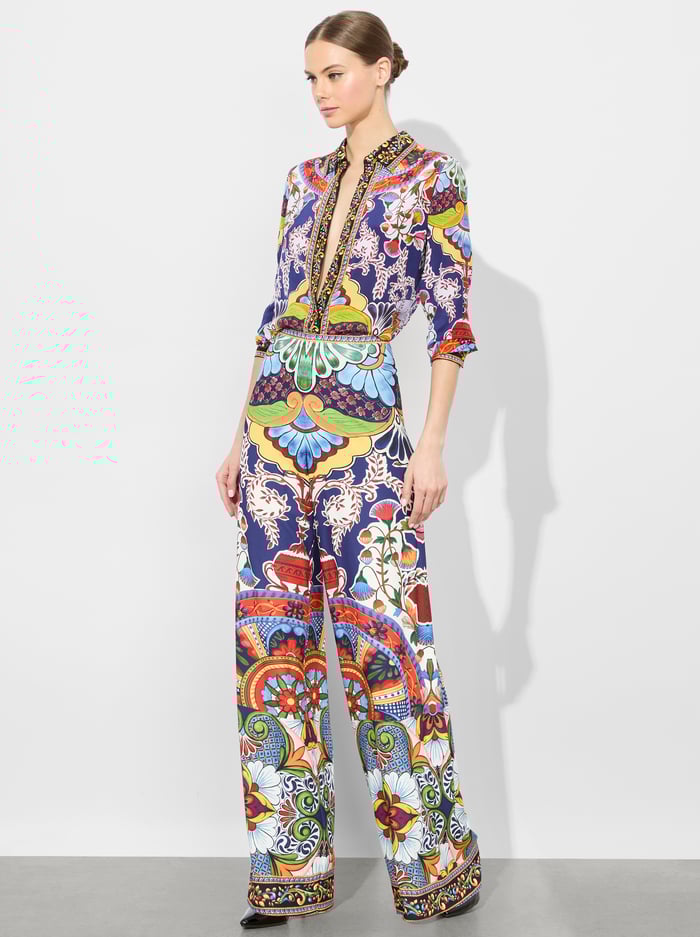 WILLA SILK BLOUSE - ON THE ROAD image 4 - Alice And Olivia