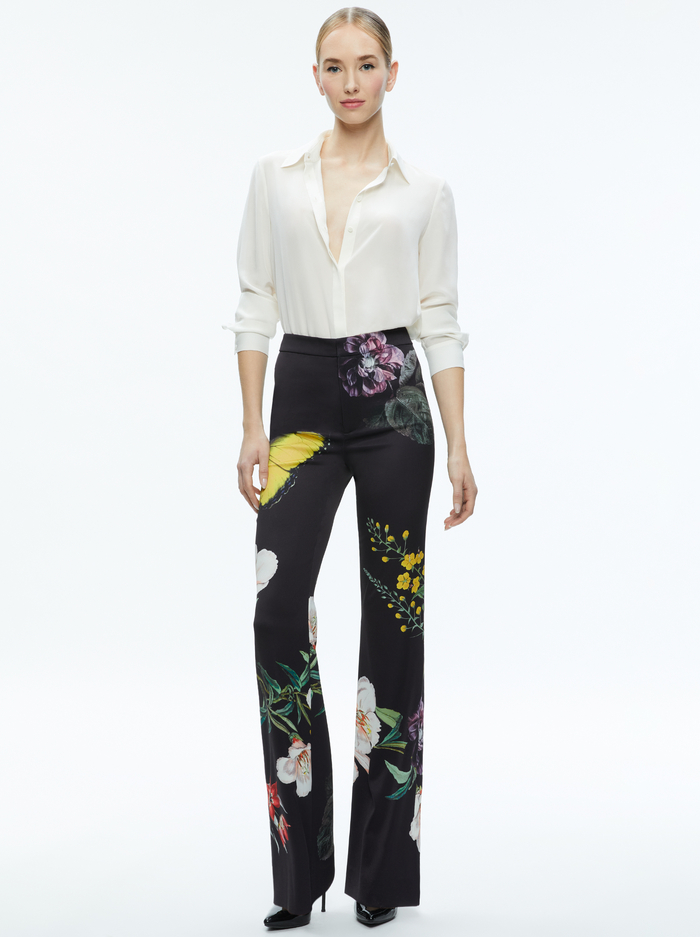 RONNIE HIGH RISE TROUSER - ESSENTIAL FLORAL image 4 - Alice And Olivia