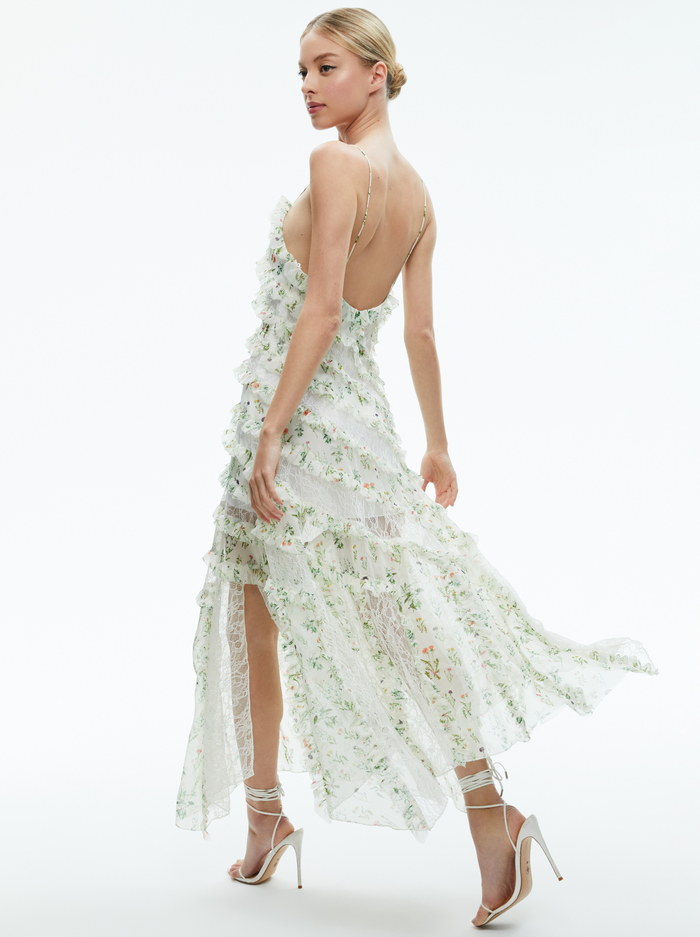 SONDRA LACE RUFFLED MAXI DRESS - GEORGIA FLORAL image 2 - Alice And Olivia
