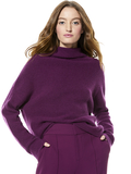 CAPRICE TURTLENECK PULLOVER - BOYSENBERRY