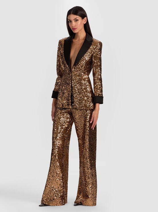 GOLD/BLACK-JUSTIN SEQUIN BLAZER