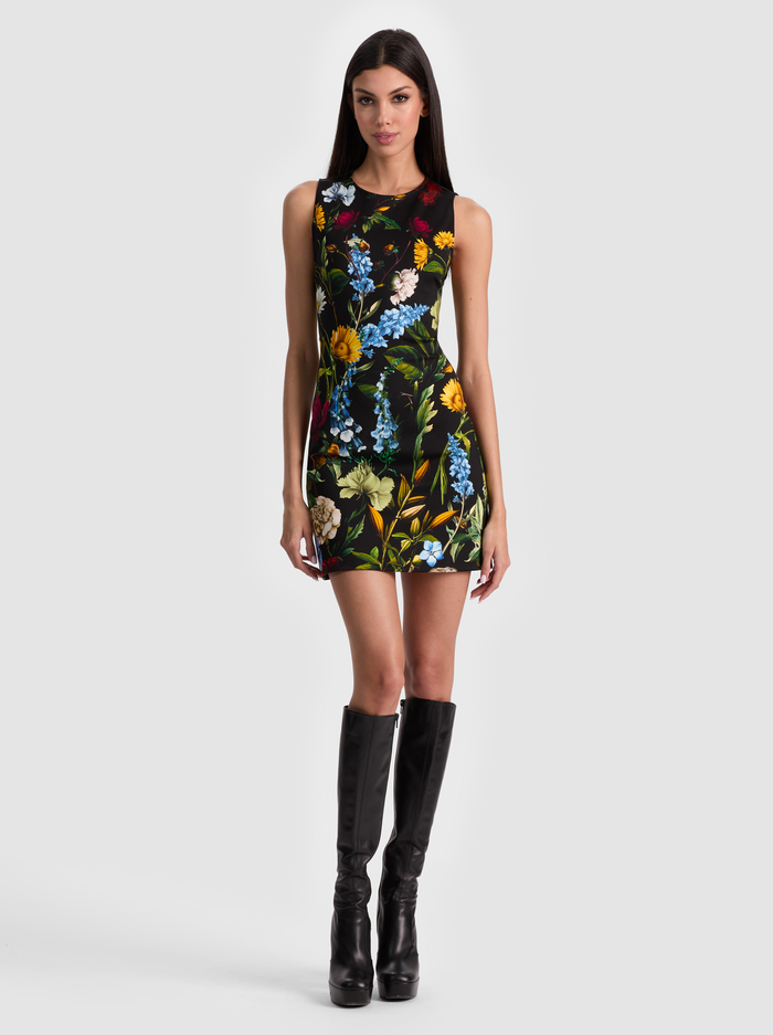WYNELL MINI DRESS - SOCIAL HOUR BLACK - Alice And Olivia