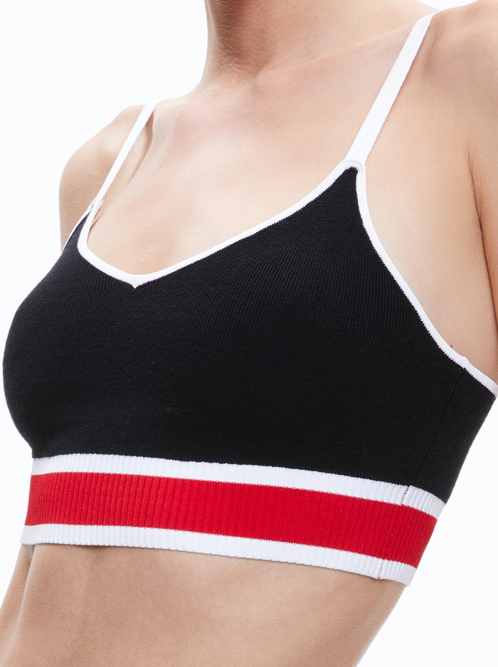 MAUDE BRALETTE - BLACK/PERFECT RUBY image 3 - Alice And Olivia