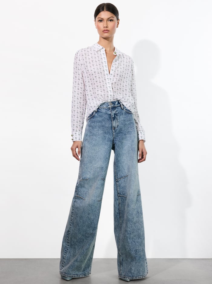 WILLA SILK BLOUSE - MARTINI CHIC OFF WHITE image 1 - Alice And Olivia