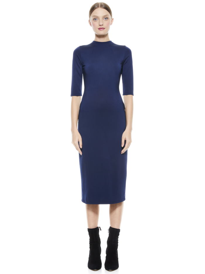 DELORA MIDI DRESS - NAVY image 1 - Alice And Olivia
